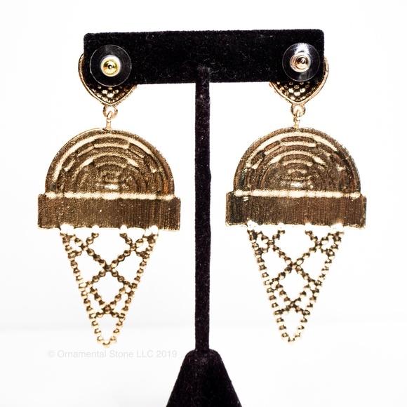 Vanilla Sprinkles Ice Cream Cone Earrings Bead 011 - Picture 8 of 8